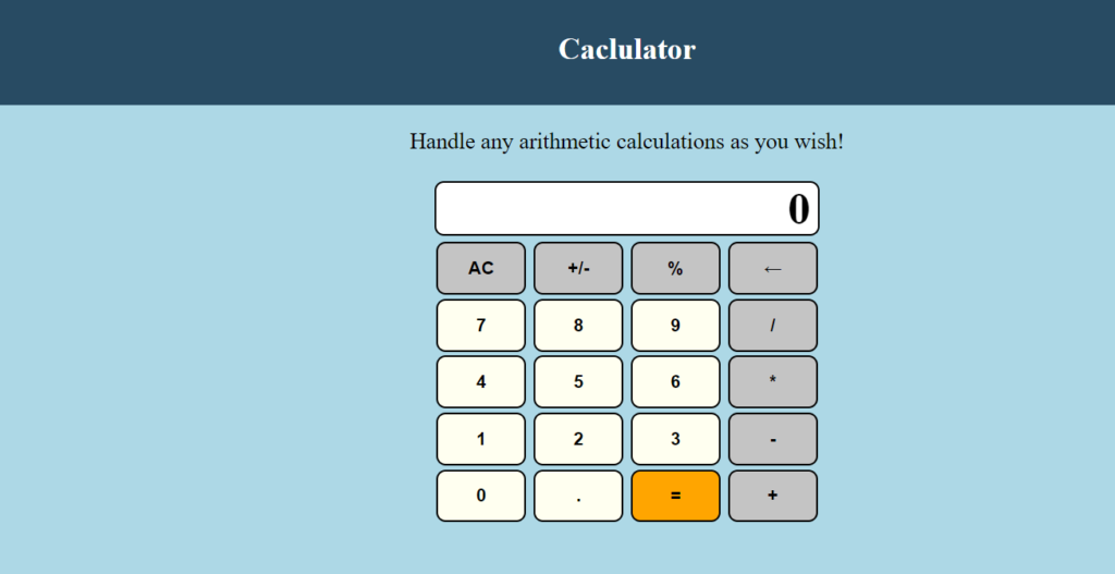 Web Based Calculator